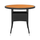 5 Piece Garden Poly Rattan Black Dining Set