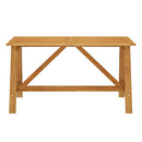 5 Piece Garden Dining Set Solid Acacia Wood With An Oil Finish