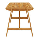 5 Piece Garden Dining Set Solid Acacia Wood With An Oil Finish