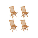 Solid Teak Wood 5 Piece Garden Dining Set