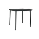 5 Piece Garden Dining Set With Cushions Black