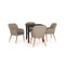 5 Piece Garden Dining Set With Cushions Brown