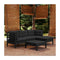 5 Piece Garden Lounge Set Black Pinewood With Cushions