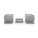 5 Piece Garden Lounge Set Grey Solid Pinewood