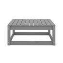 5 Piece Garden Lounge Set Grey Solid Pinewood