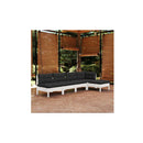 5 Piece Garden Lounge Set With Cushions White