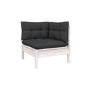 5 Piece Garden Lounge Set With Cushions White