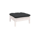 5 Piece Garden Lounge Set With Cushions White