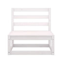 5 Piece Garden Lounge Set White Solid Wood Pine