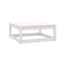 5 Piece Garden Lounge Set White Solid Wood Pine