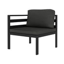 5 Piece Garden Lounge Set With Cushions Aluminium Anthracite