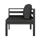 5 Piece Garden Lounge Set With Cushions Aluminium Anthracite