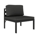5 Piece Garden Lounge Set With Cushions Aluminium Anthracite