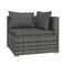 5 Piece Garden Poly Rattan Grey Lounge Set With Cushions
