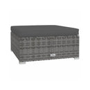5 Piece Garden Poly Rattan Grey Lounge Set With Cushions