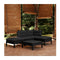 5 Piece Garden Lounge Set with Cushions Black Pinewood