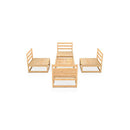 5 Piece Garden Lounge Solid Pinewood Set