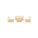 5 Piece Garden Set Solid Pinewood Lounge