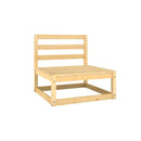 5 Piece Garden Set Solid Pinewood Lounge