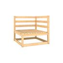 5 Piece Garden Set Solid Pinewood Lounge