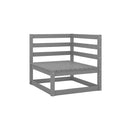 5 Piece Grey Garden Lounge Set Solid Pinewood