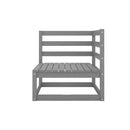 5 Piece Grey Garden Lounge Set Solid Pinewood
