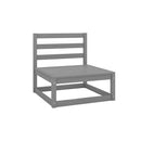 5 Piece Grey Garden Lounge Set Solid Pinewood