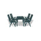 5 Piece Outdoor Dining Set Plastic Green