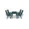 5 Piece Outdoor Dining Set Plastic Green