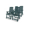 5 Piece Outdoor Dining Set Plastic Green