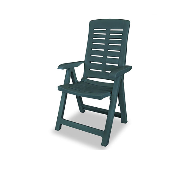 5 Piece Outdoor Dining Set Plastic Green