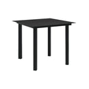 5 Piece Outdoor Dining Set Pvc Rattan Black