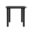 5 Piece Outdoor Dining Set Pvc Rattan Black