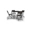 5 Piece Outdoor Dining Set Steel Black And Anthracite
