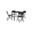5 Piece Outdoor Dining Set Steel Black And Anthracite