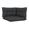 5 Piece Pinewood Garden Lounge Set With Anthracite Cushions