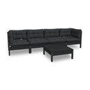 Pinewood 5 Piece Garden Lounge Set With Anthracite Cushions