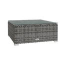 5 Piece Poly Rattan Grey Garden Lounge Set With Cushions