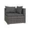 5 Piece Poly Rattan Grey Sofa Garden Set With Cushions