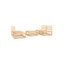 5 Piece Solid Pinewood Garden Lounge Set