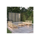 5 Piece Solid Pinewood Garden Lounge Set
