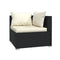 5 Piece Sofa Garden Set With Cushions Poly Rattan Black