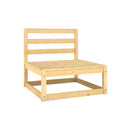 5 Piece Solid Garden Lounge Set Pinewood