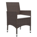 5 Pieces Garden Brown Dining Set