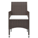 5 Pieces Garden Brown Dining Set