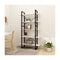 5 Tier Book Cabinet White 100 X 30 X 175 Cm Pinewood