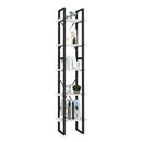 5 Tier Book Cabinet White 40 X 30 X 175 Cm Pinewood