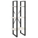 5 Tier Book Cabinet White 40 X 30 X 175 Cm Pinewood