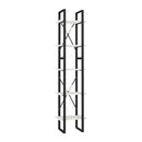 5 Tier Book Cabinet White 40 X 30 X 175 Cm Pinewood