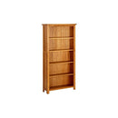 5 Tier Bookcase 70 X 22 X 140 Cm Solid Oak Wood